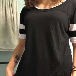 Black and White ringer tee